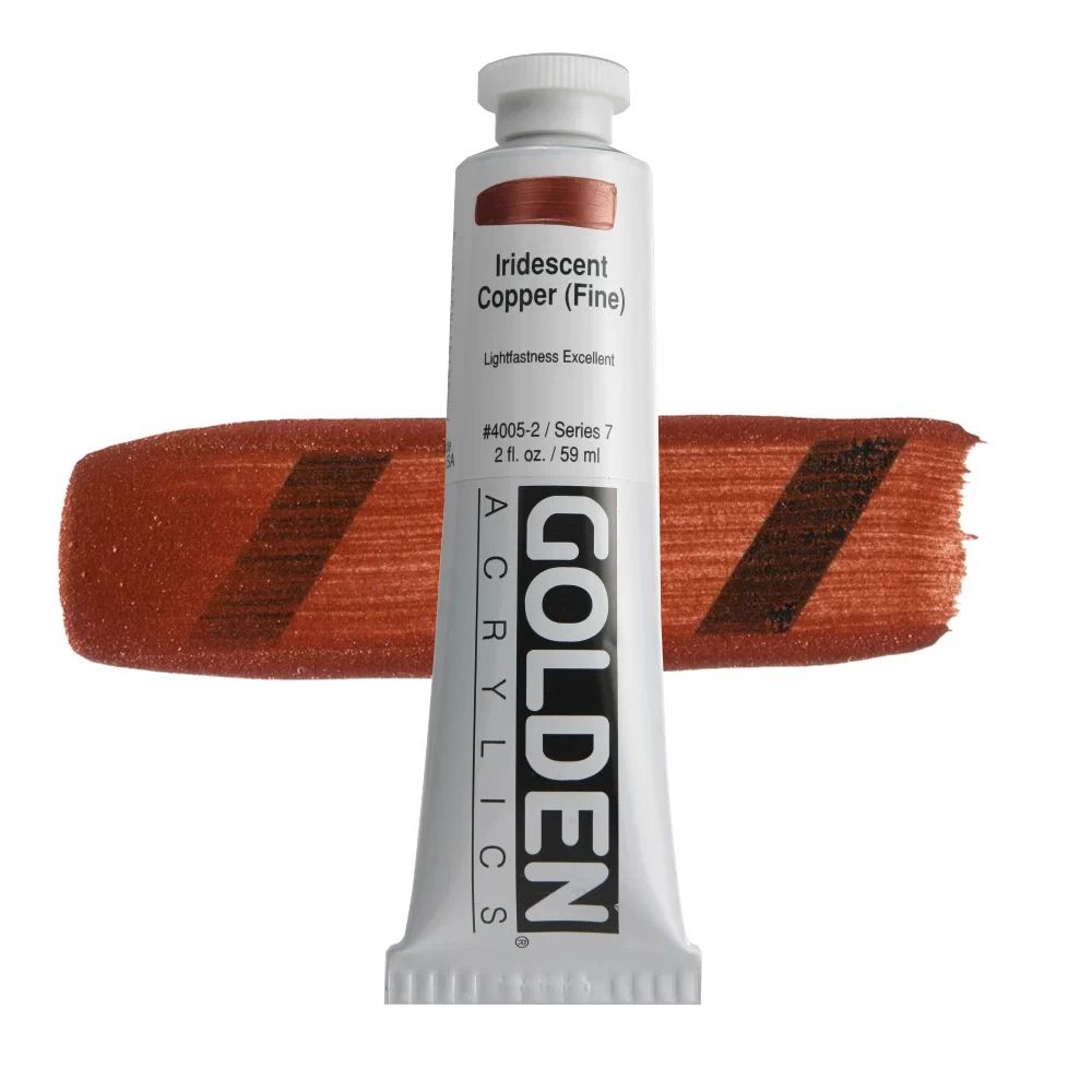 GOLDEN アクリリックヘビーボディ 59ml 4005 イリデッセントコパー(ファイン)