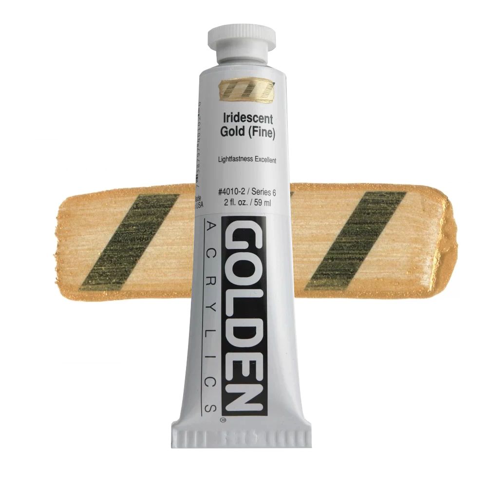 GOLDEN アクリリックヘビーボディ 59ml 4010 イリデッセントゴールド(ファイン)
