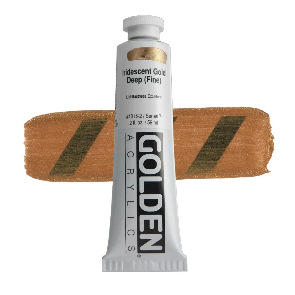 GOLDEN アクリリックヘビーボディ 59ml 4015 イリデッセントゴールドディープF