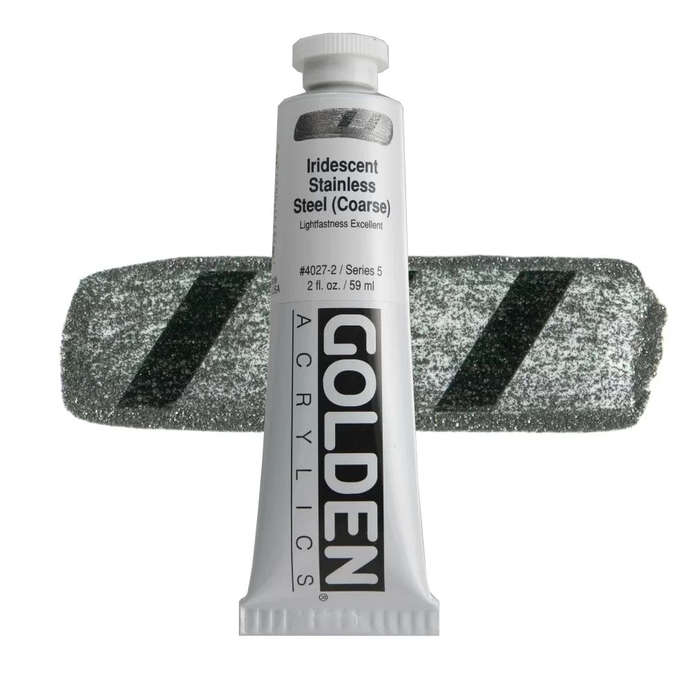GOLDEN アクリリックヘビーボディ 59ml 4027 イリデッセントステンレススチールC