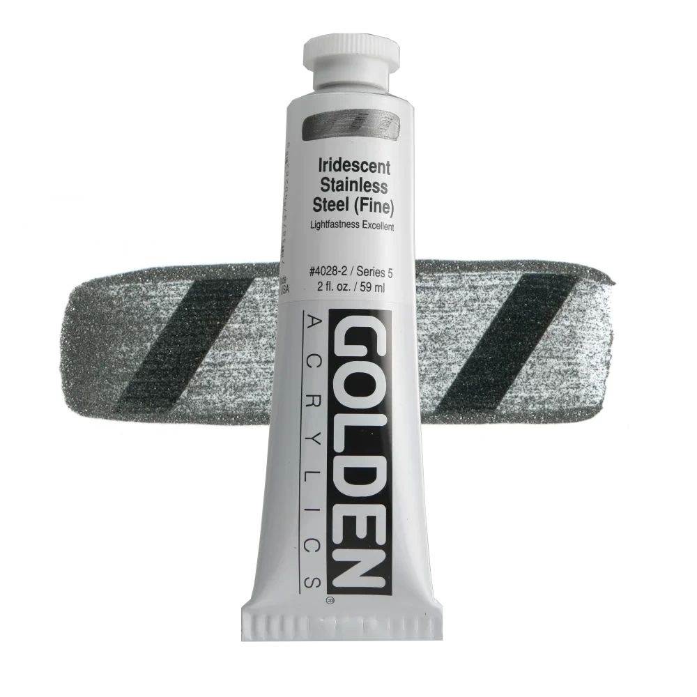 GOLDEN アクリリックヘビーボディ 59ml 4028 イリデッセントステンレススチールF