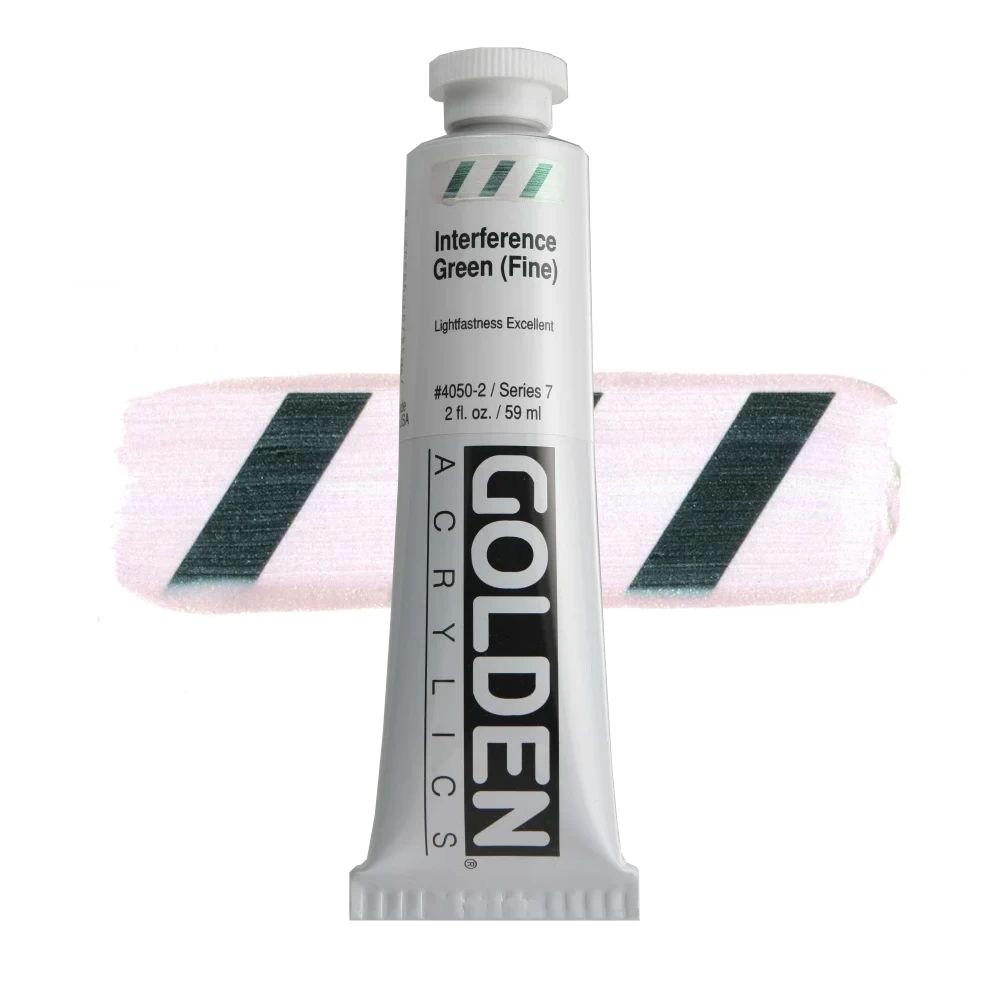 GOLDEN アクリリックヘビーボディ 59ml 4050 インタフェレンスグリーン(ファイン)