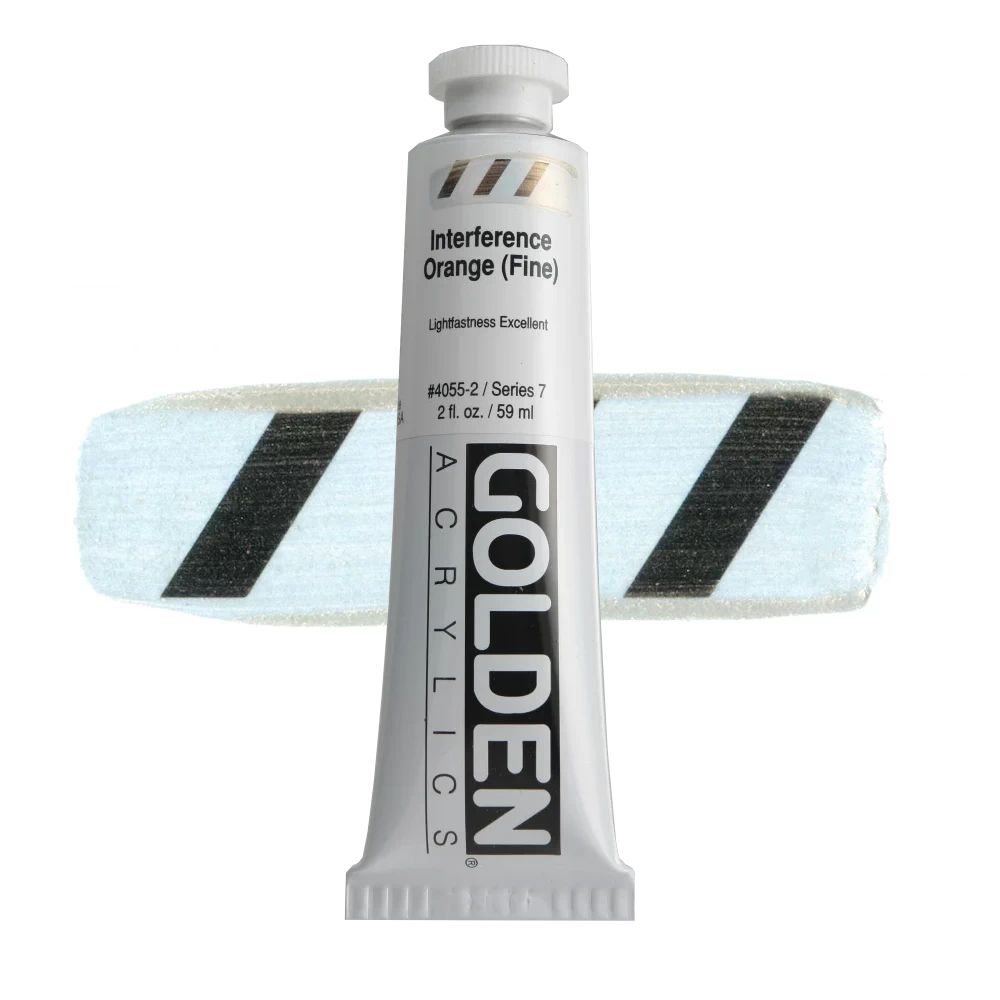 GOLDEN アクリリックヘビーボディ 59ml 4055 インタフェレンスオレンジ(ファイン)