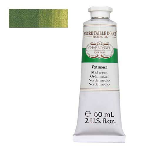 シャルボネール凹版カラーインク ミディアムグリーン (60ml)
