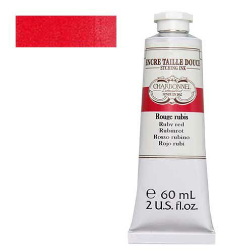 シャルボネール凹版カラーインク ルビーレッド (60ml)