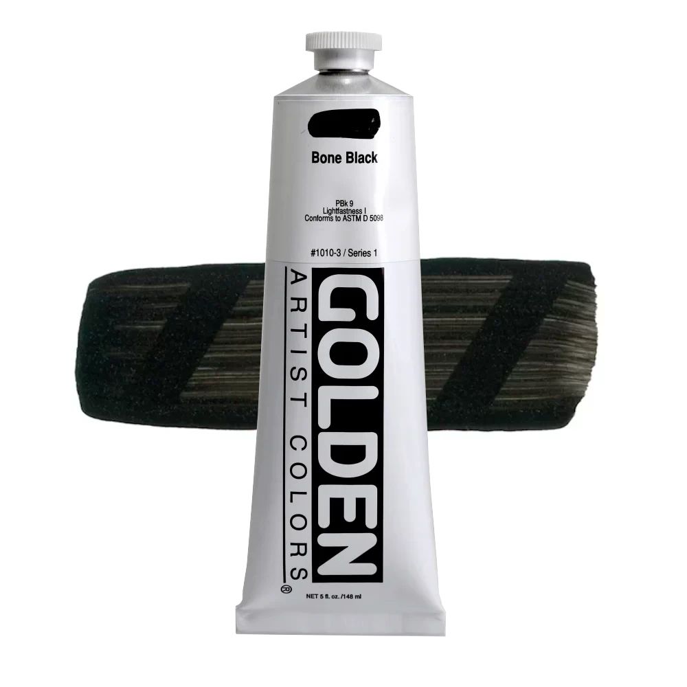 GOLDEN アクリリックヘビーボディ 148ml 1010 ボーンブラック