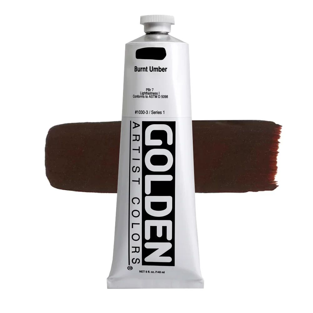 GOLDEN アクリリックヘビーボディ 148ml 1030 バーントアンバー