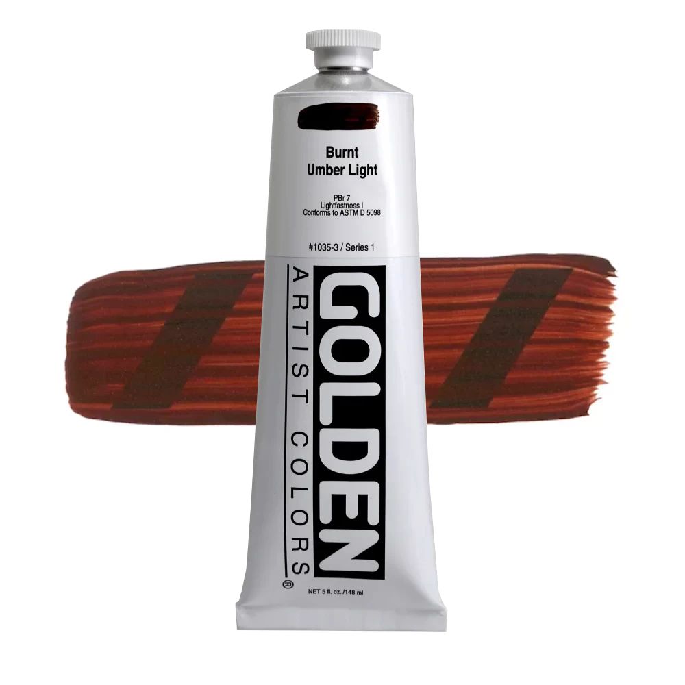 GOLDEN アクリリックヘビーボディ 148ml 1035 バーントアンバーライト