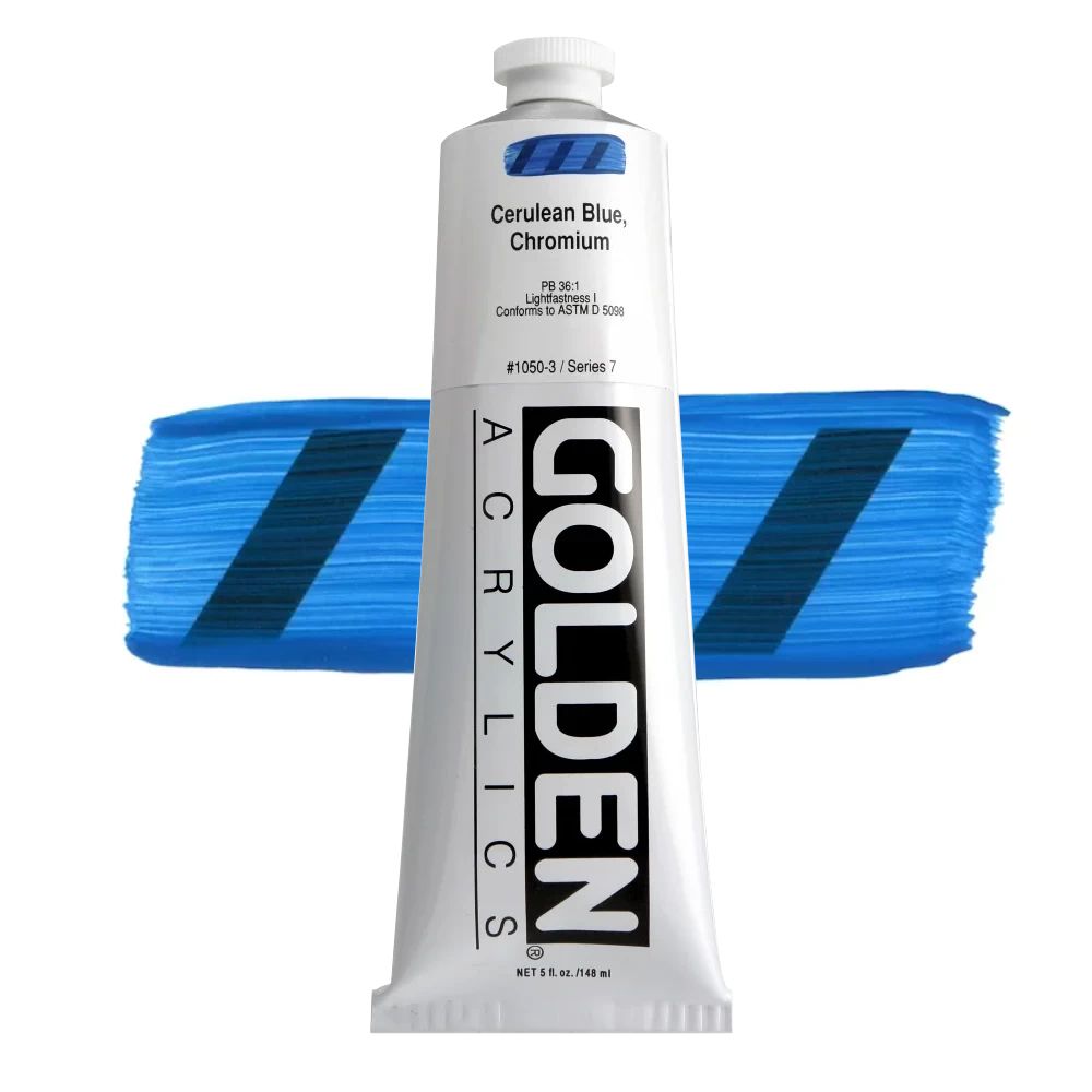 GOLDEN アクリリックヘビーボディ 148ml 1050 セルリアンブルークロミウム
