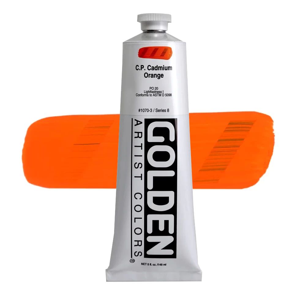 GOLDEN アクリリックヘビーボディ 148ml 1070 カドミウムオレンジ