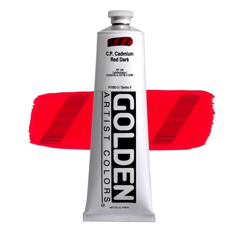 GOLDEN アクリリックヘビーボディ 148ml 1080 カドミウムレッドダーク