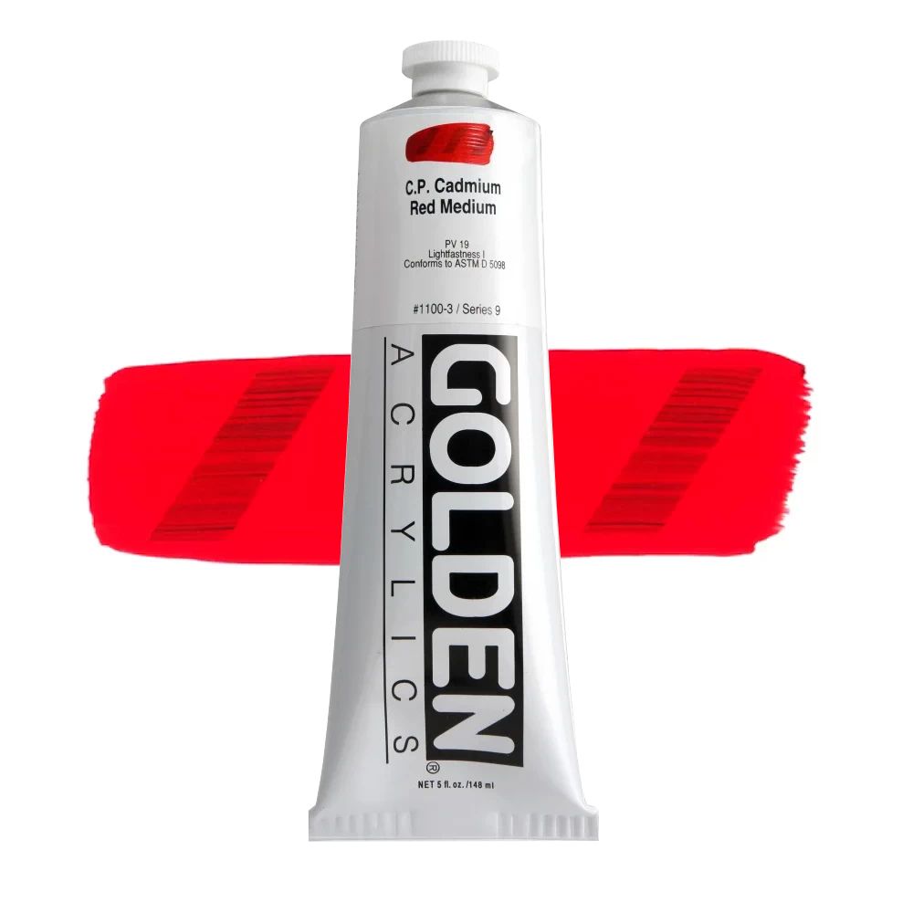 GOLDEN アクリリックヘビーボディ 148ml 1100 カドミウムレッドミディアム