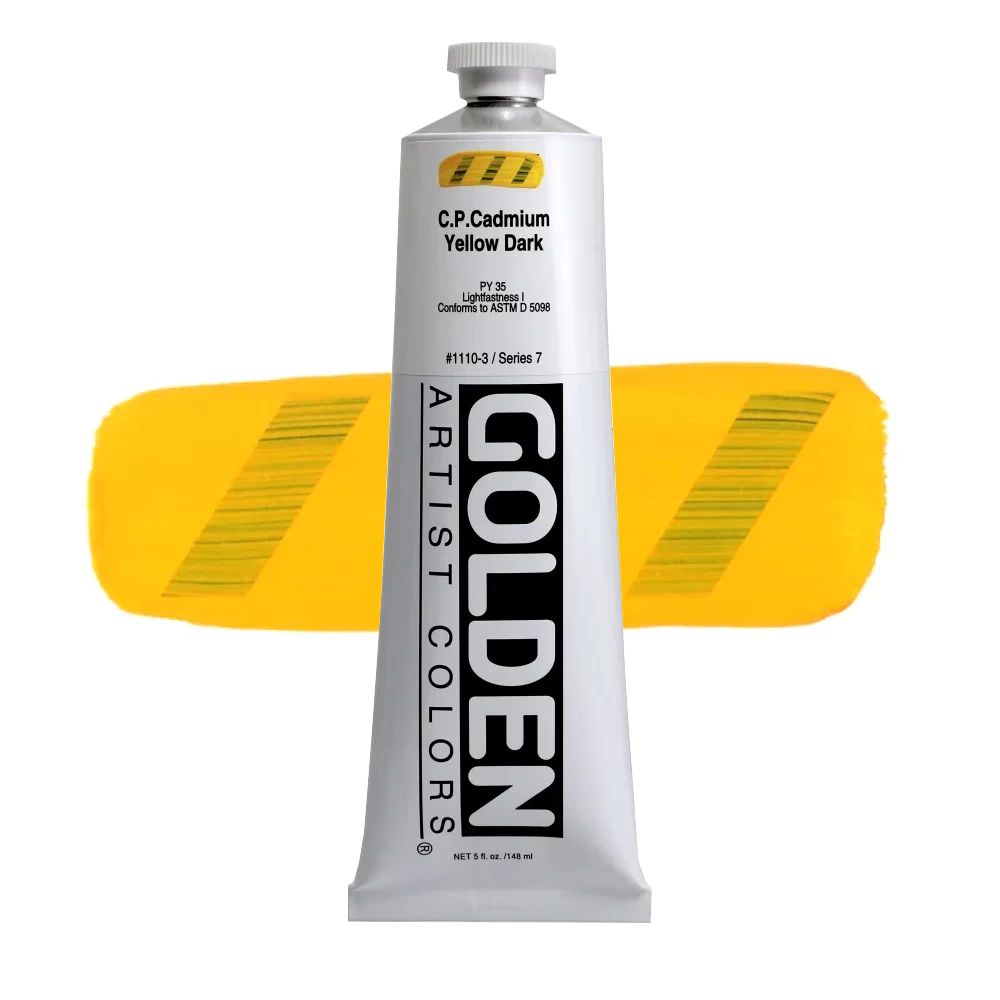 GOLDEN アクリリックヘビーボディ 148ml 1110 カドミウムイエローダーク