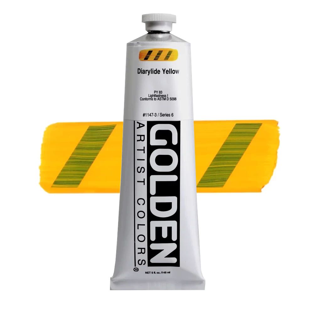 GOLDEN アクリリックヘビーボディ 148ml 1147 ダイアリライドイエロー