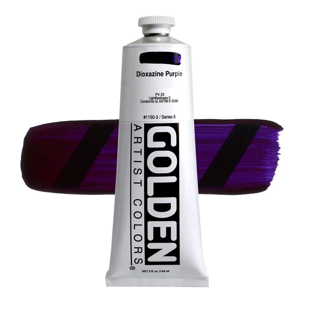 GOLDEN アクリリックヘビーボディ 148ml 1150 ジオキサジンパープル