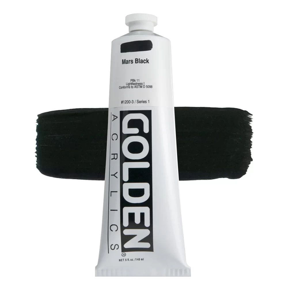 GOLDEN アクリリックヘビーボディ 148ml 1200 マースブラック