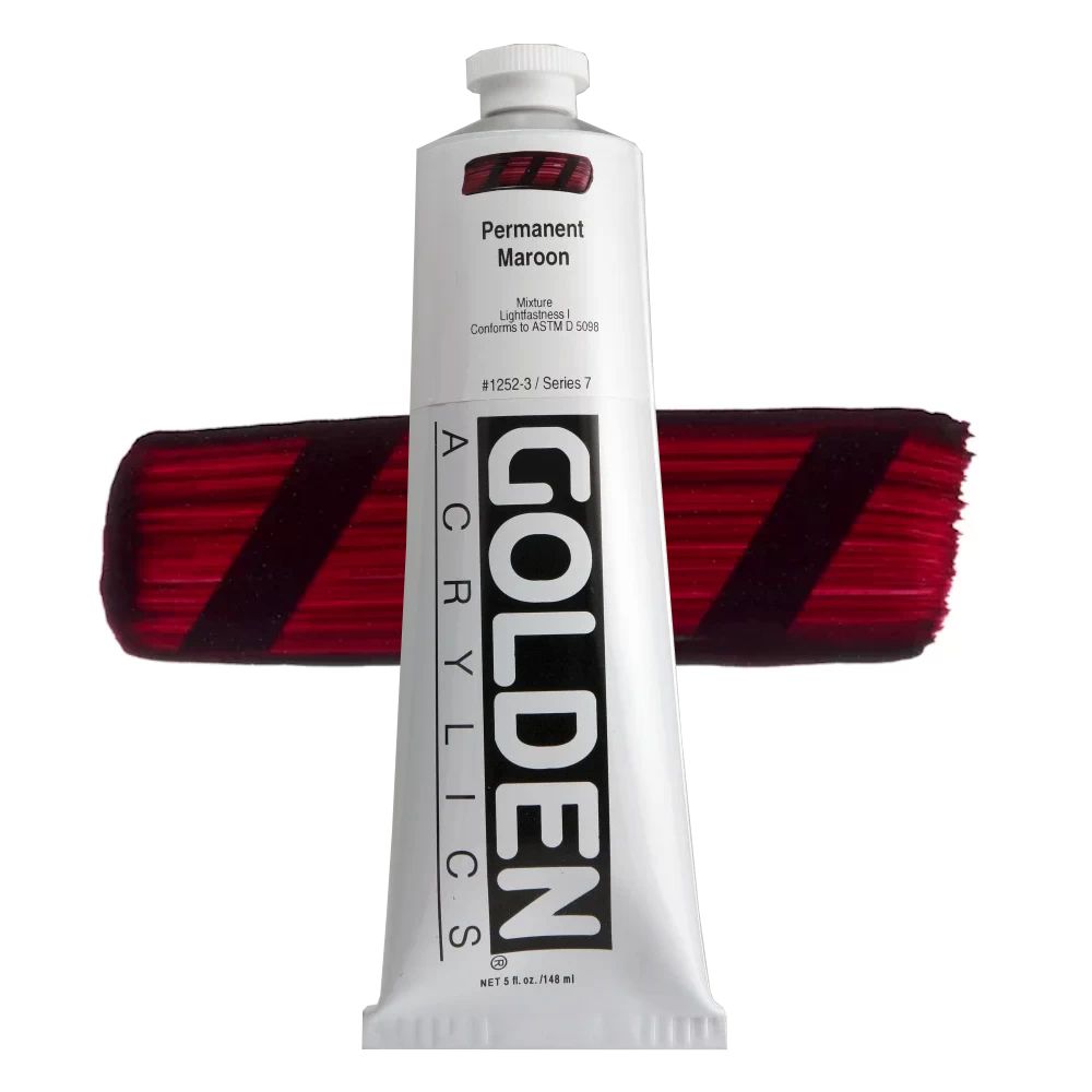 GOLDEN アクリリックヘビーボディ 148ml 1252 パーマネントマルーン