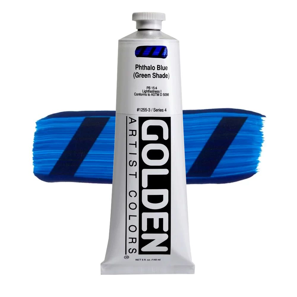 GOLDEN アクリリックヘビーボディ 148ml 1255 フタロブルー(グリーンシェード)