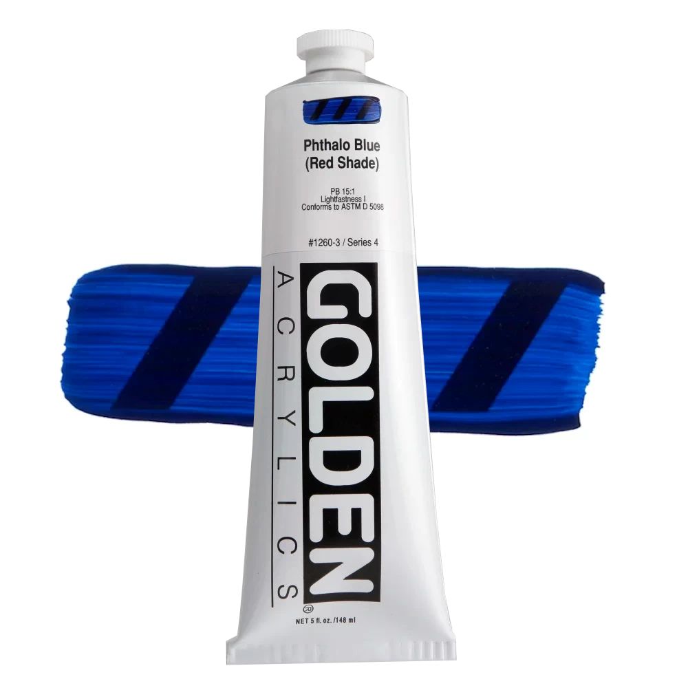 GOLDEN アクリリックヘビーボディ 148ml 1260 フタロブルー(レッドシェード)