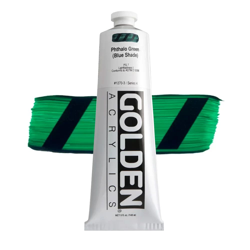 GOLDEN アクリリックヘビーボディ 148ml 1270 フタログリーンブルーシェード