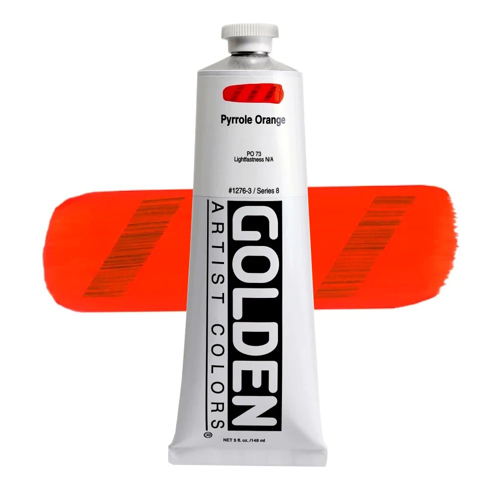 GOLDEN アクリリックヘビーボディ 148ml 1276 ピロールオレンジ
