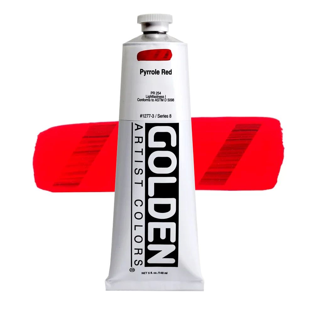GOLDEN アクリリックヘビーボディ 148ml 1277 ピロールレッド