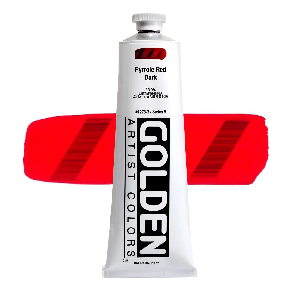 GOLDEN アクリリックヘビーボディ 148ml 1278 ピロールレッドダーク