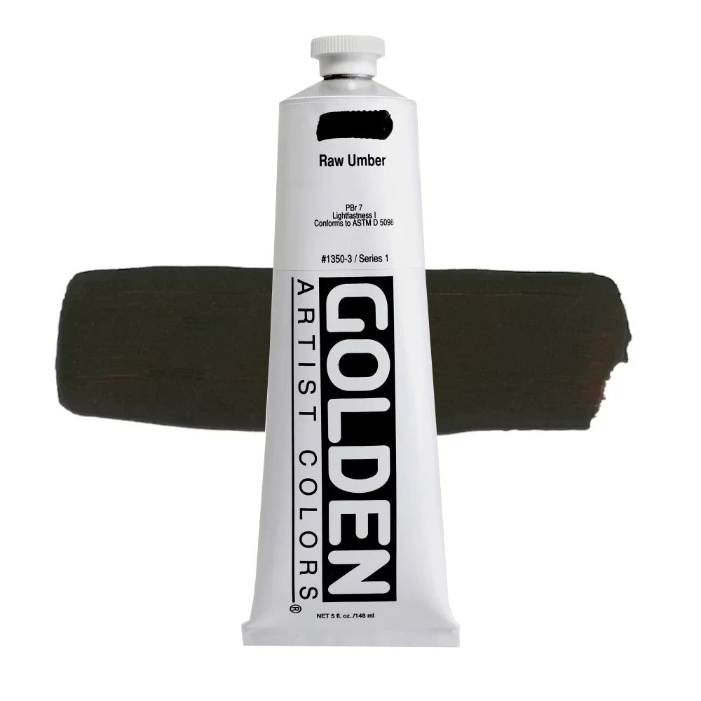 GOLDEN アクリリックヘビーボディ 148ml 1350 ローアンバー