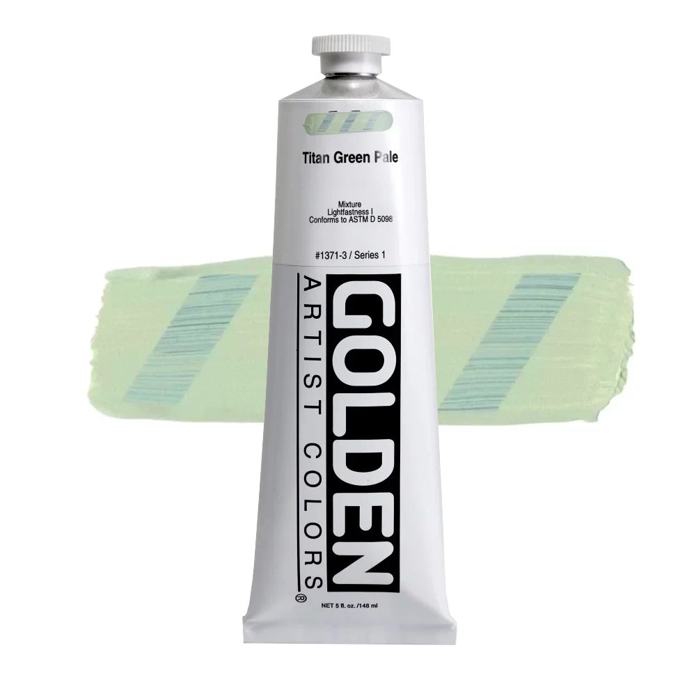 GOLDEN アクリリックヘビーボディ 148ml 1371 チタングリーンペール