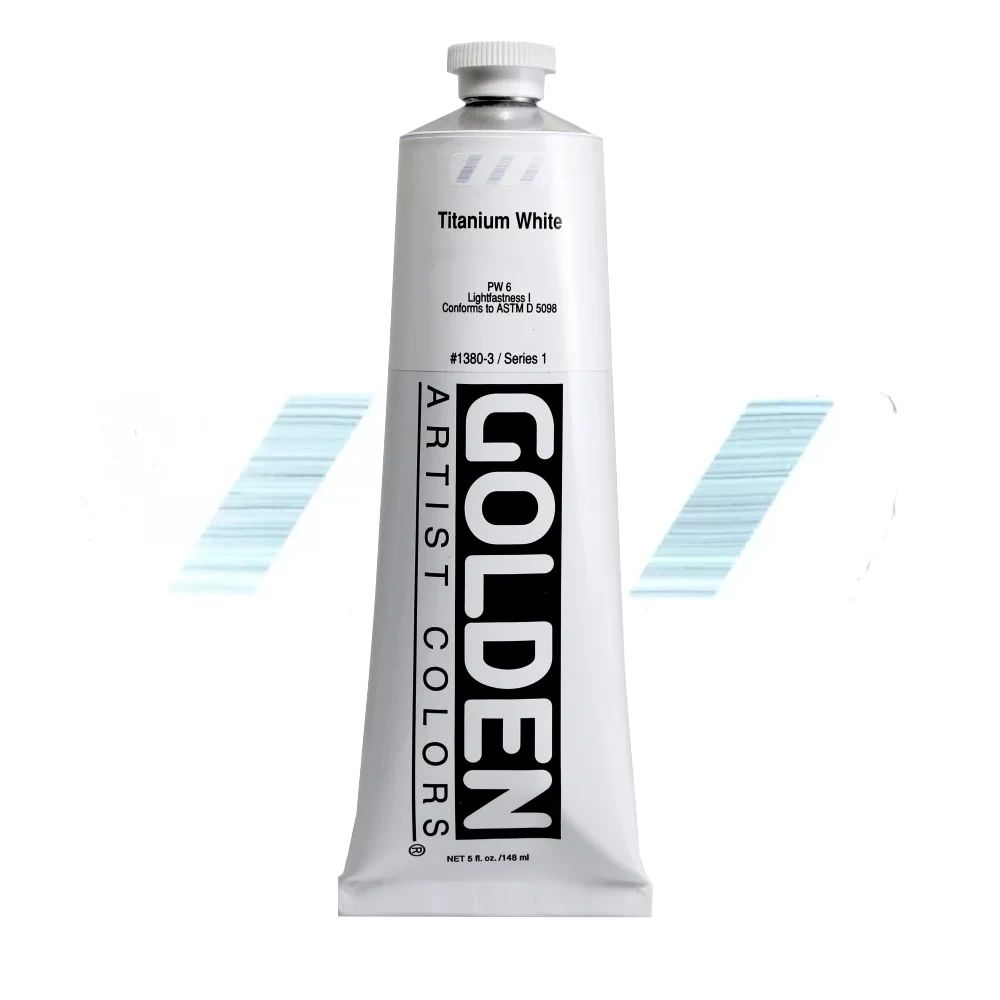 GOLDEN アクリリックヘビーボディ 148ml 1380 チタニウムホワイト