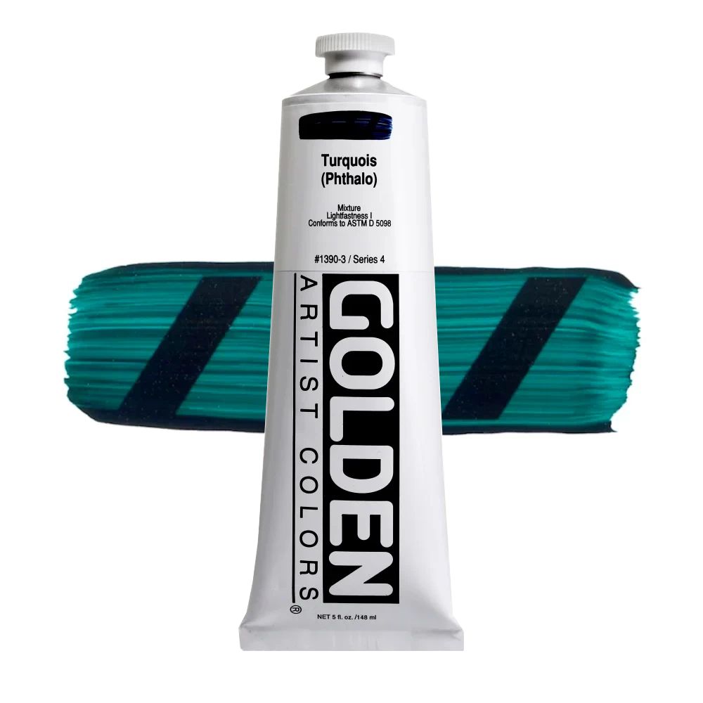 GOLDEN アクリリックヘビーボディ 148ml 1390 ターコイズ(フタロ)