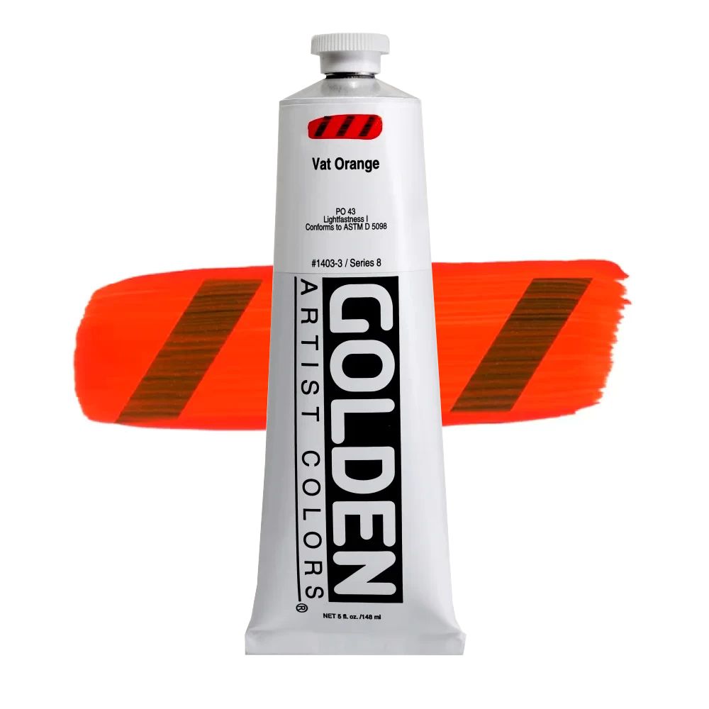 GOLDEN アクリリックヘビーボディ 148ml 1403 バットオレンジ