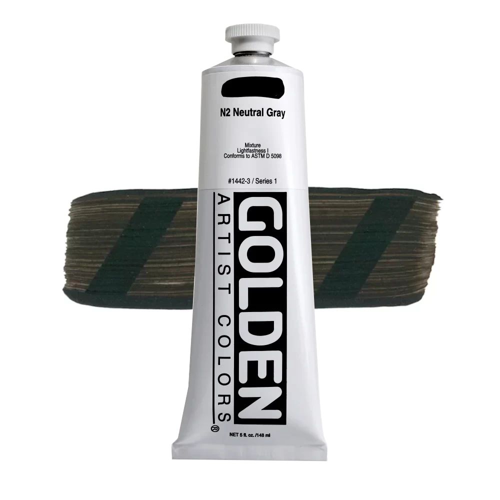 GOLDEN アクリリックヘビーボディ 148ml 1442 ニュートラルグレイN2