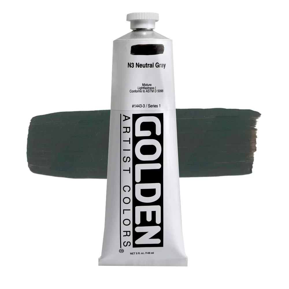 GOLDEN アクリリックヘビーボディ 148ml 1443 ニュートラルグレイN3