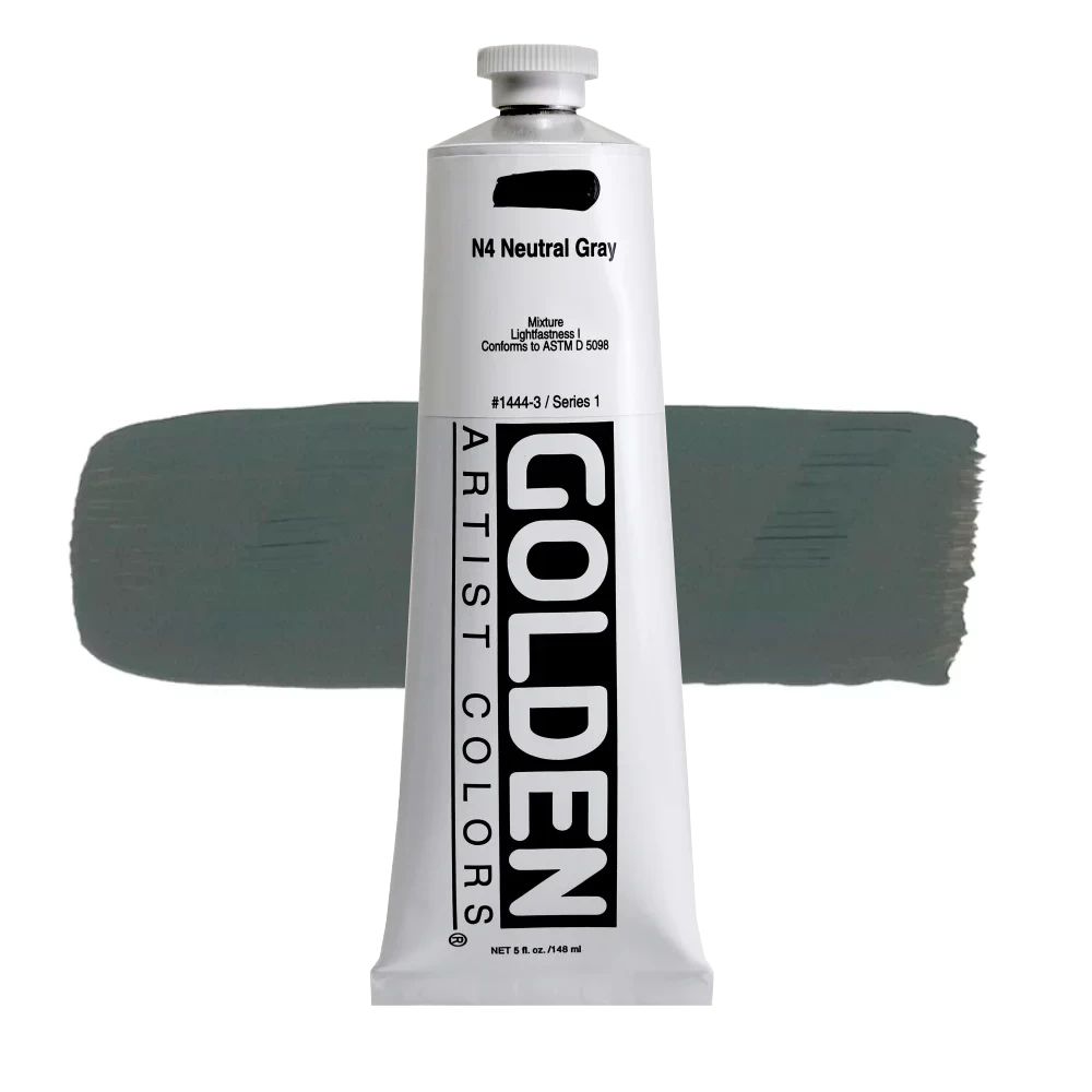 GOLDEN アクリリックヘビーボディ 148ml 1444 ニュートラルグレイN4