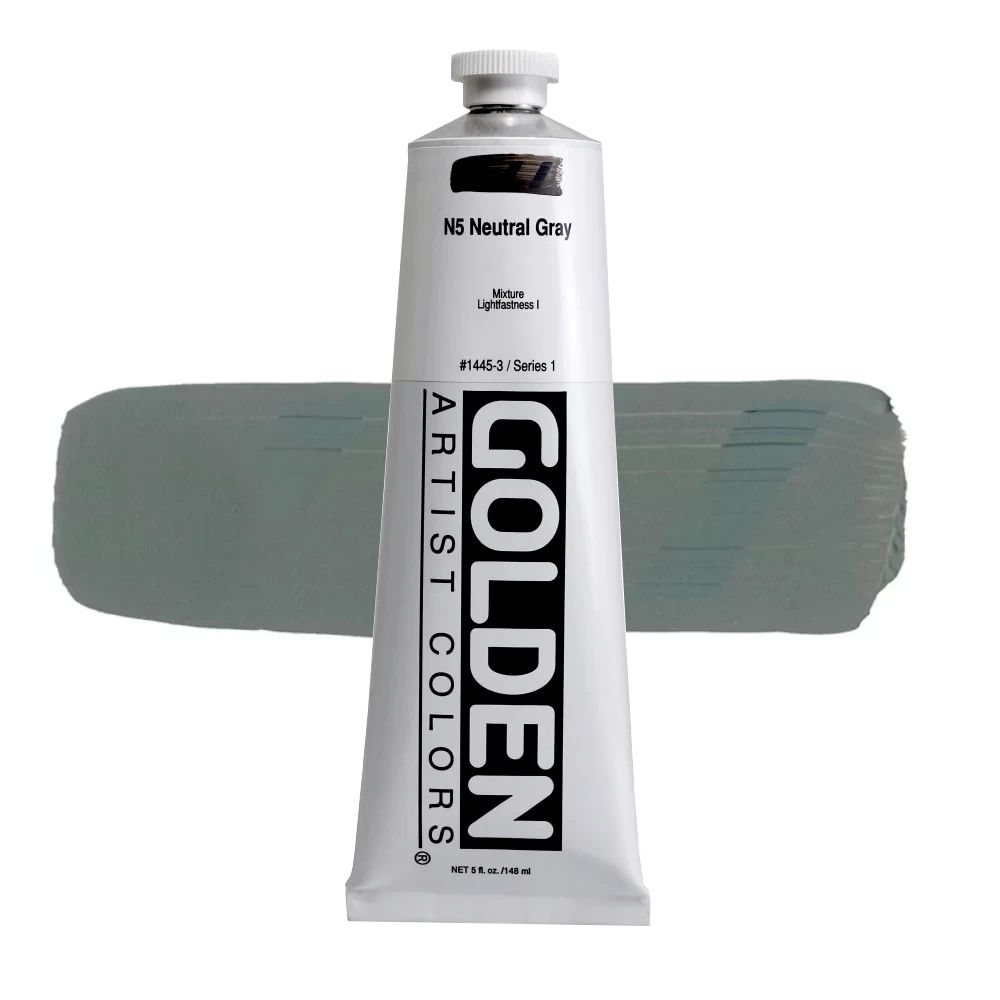 GOLDEN アクリリックヘビーボディ 148ml 1445 ニュートラルグレイN5