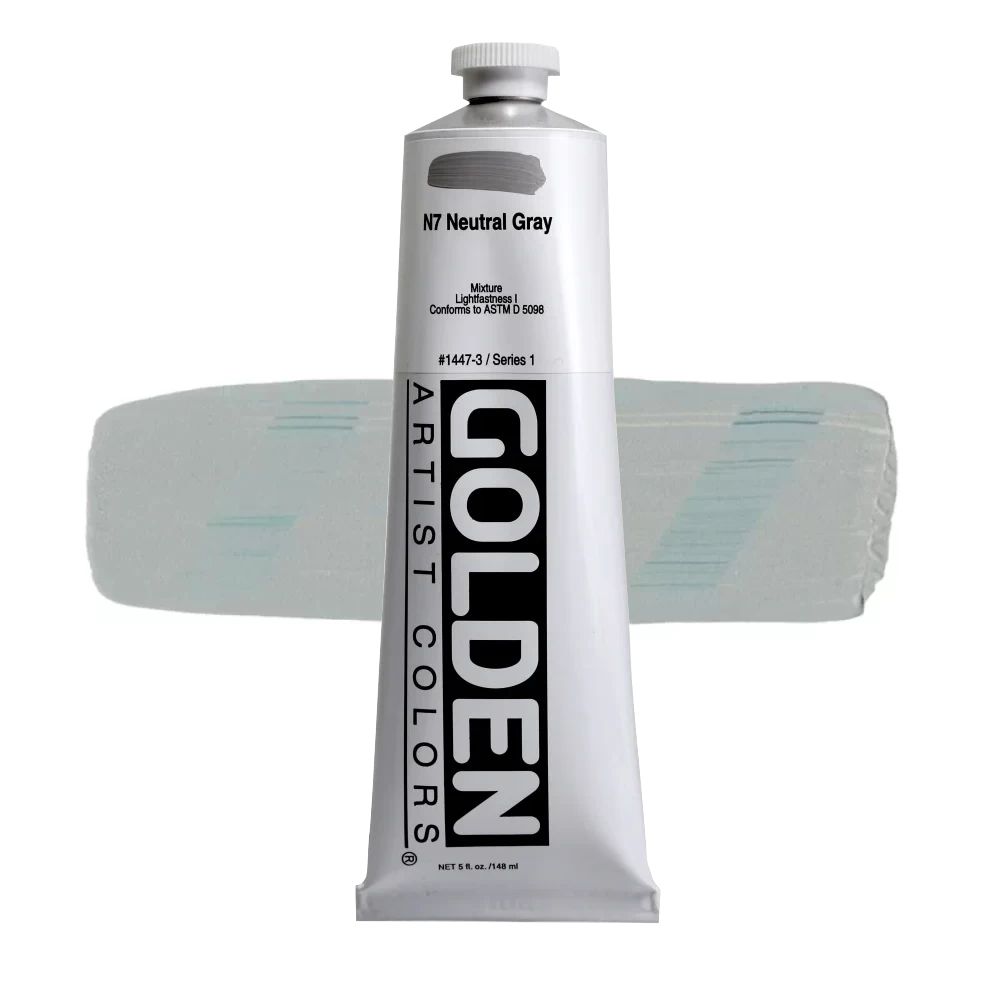 GOLDEN アクリリックヘビーボディ 148ml 1447 ニュートラルグレイN7