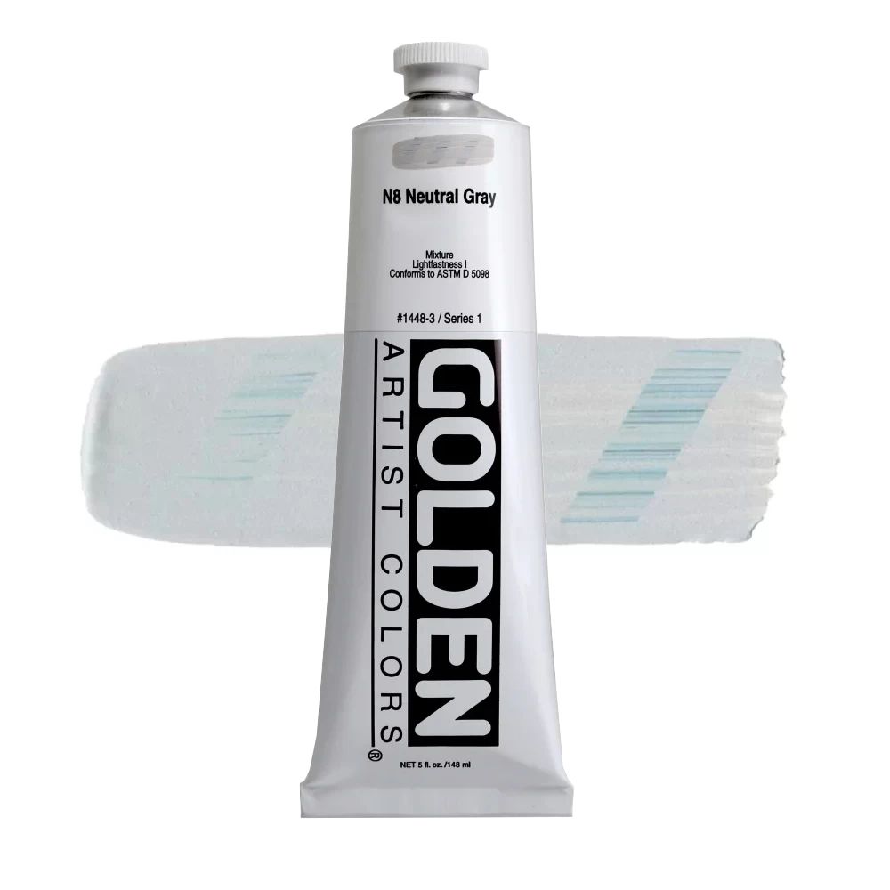 GOLDEN アクリリックヘビーボディ 148ml 1448 ニュートラルグレイN8
