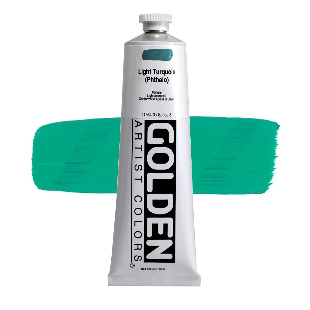 GOLDEN アクリリックヘビーボディ 148ml 1564 ライトターコイズ(フタロ)