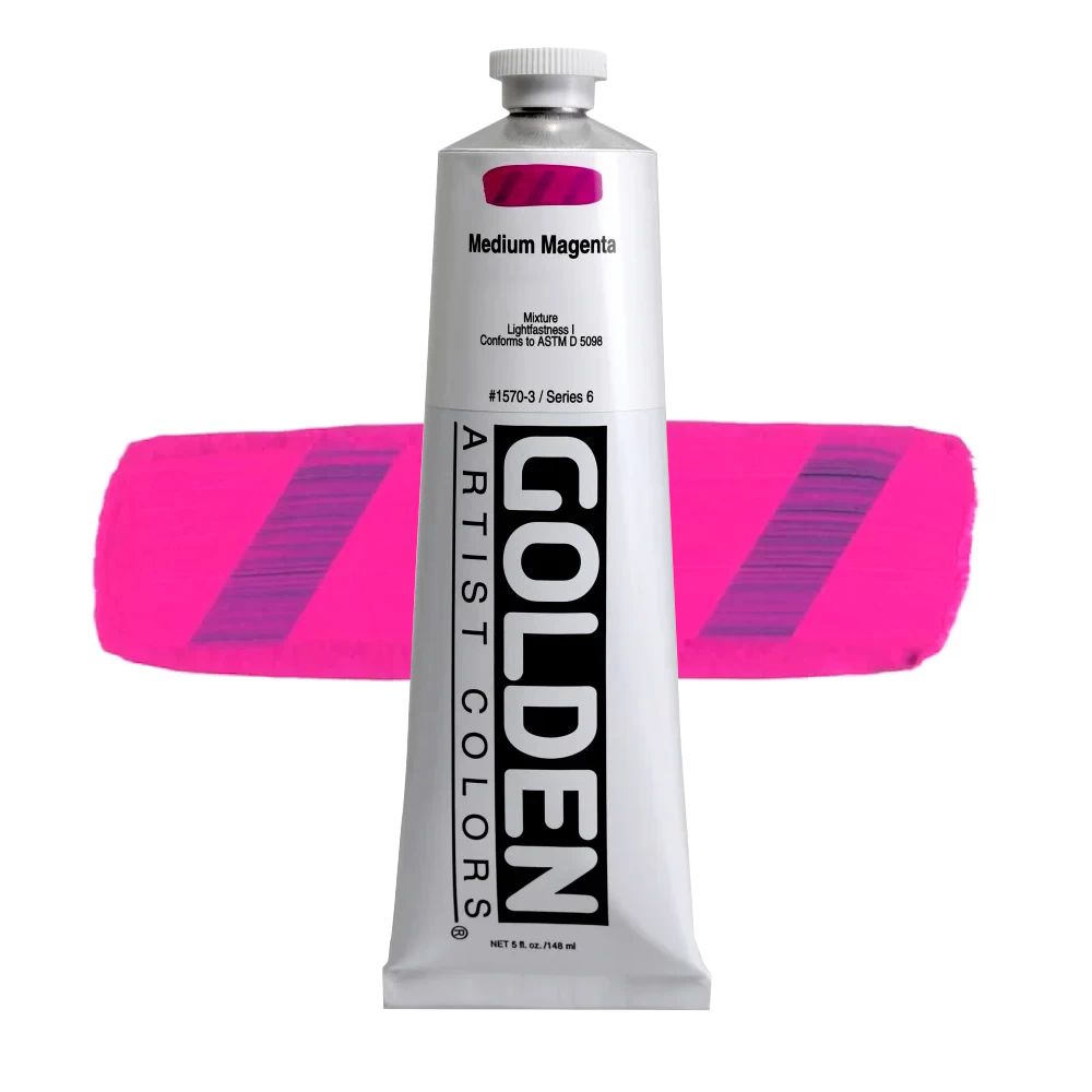 GOLDEN アクリリックヘビーボディ 148ml 1570 ミディアムマゼンタ