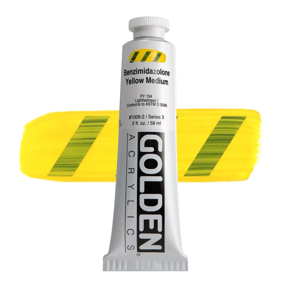 GOLDEN アクリリックヘビーボディ 59ml 1008 Bイミダゾロンイエローミディアム