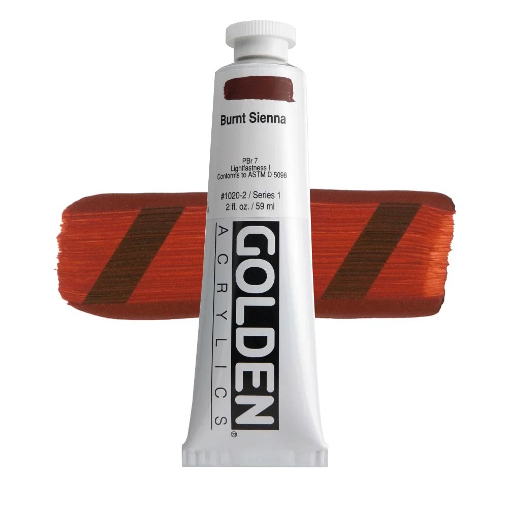 GOLDEN アクリリックヘビーボディ 59ml 1020 バーントシェンナ