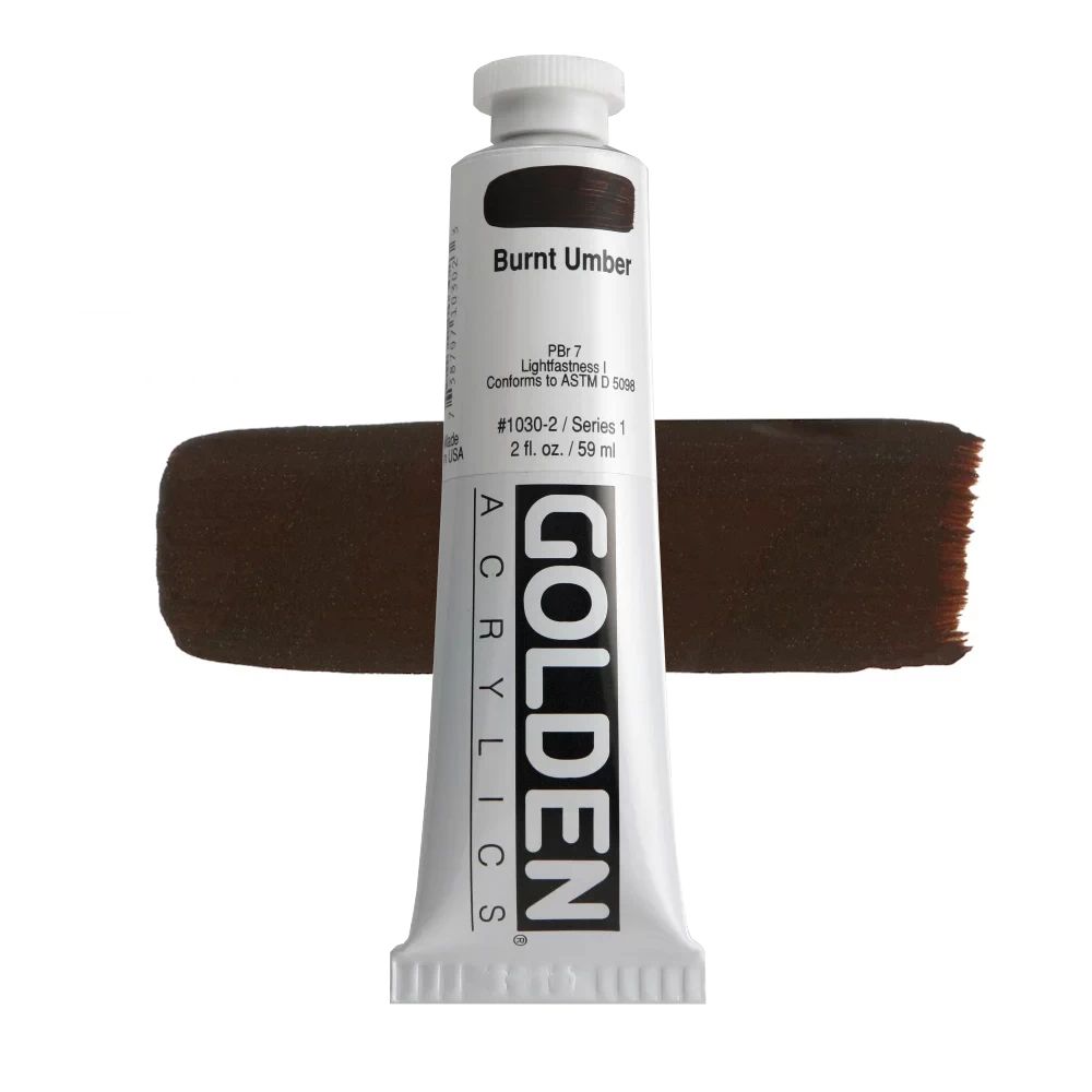 GOLDEN アクリリックヘビーボディ 59ml 1030 バーントアンバー
