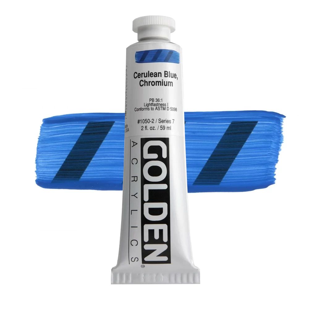 GOLDEN アクリリックヘビーボディ 59ml 1050 セルリアンブルークロミウム