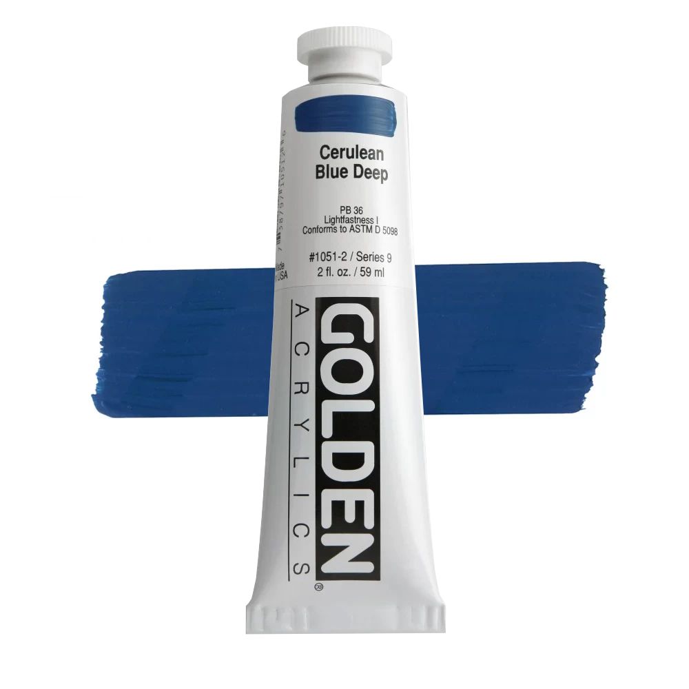 GOLDEN アクリリックヘビーボディ 59ml 1051 セルリアンブルーディープ