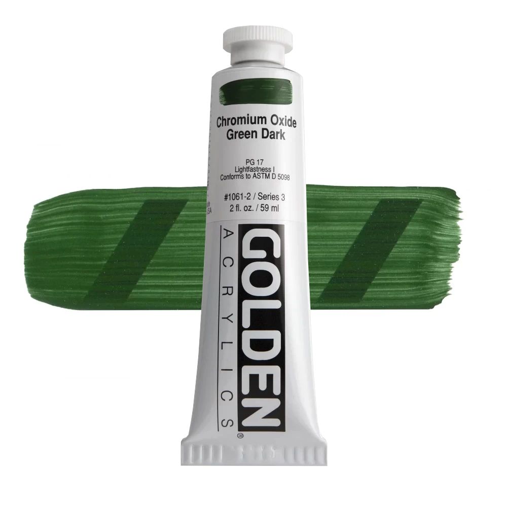 GOLDEN アクリリックヘビーボディ 59ml 1061 クロミウムオキサイドグリーンダーク