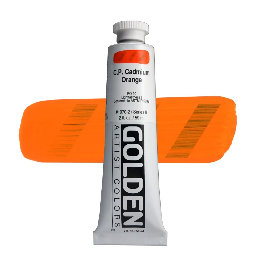 GOLDEN アクリリックヘビーボディ 59ml 1070 カドミウムオレンジ