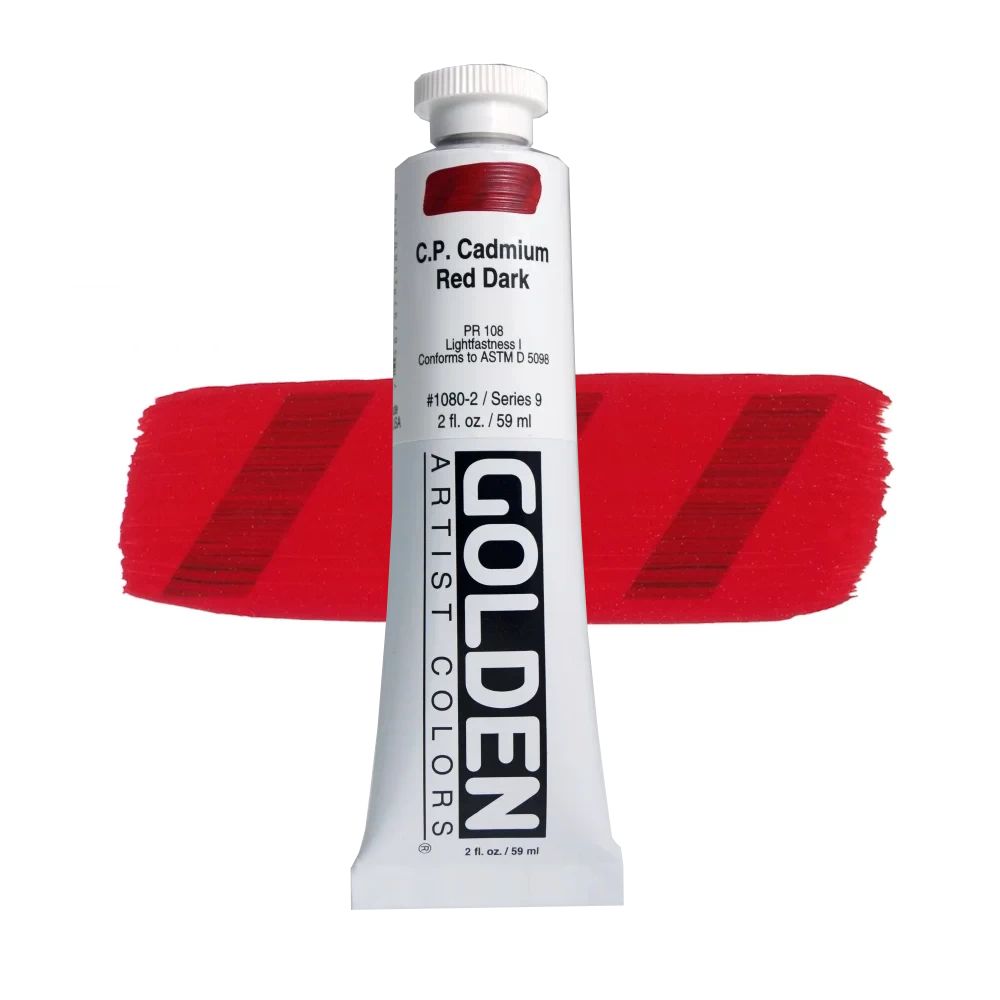 GOLDEN アクリリックヘビーボディ 59ml 1080 カドミウムレッドダーク