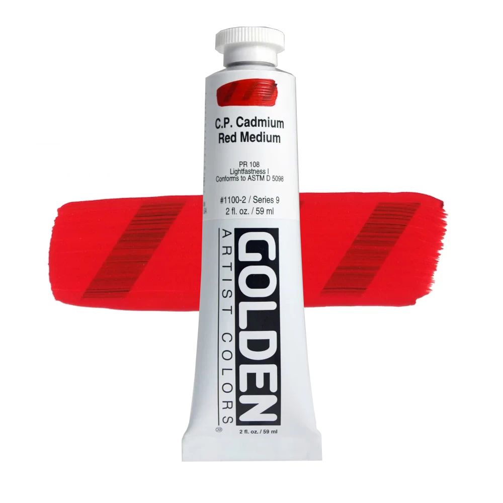 GOLDEN アクリリックヘビーボディ 59ml 1100 カドミウムレッドミディアム