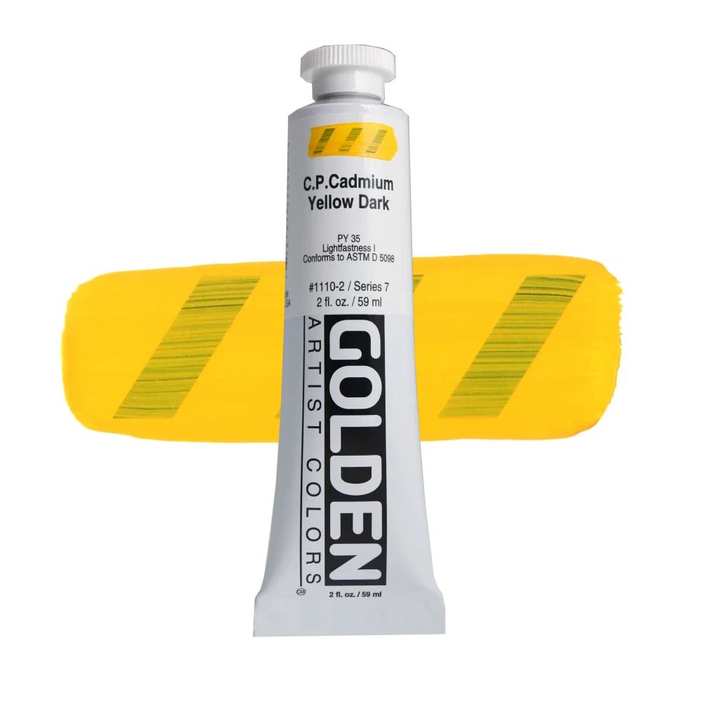 GOLDEN アクリリックヘビーボディ 59ml 1110 カドミウムイエローダーク